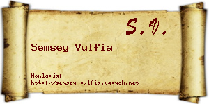 Semsey Vulfia névjegykártya